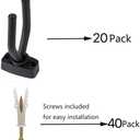 20pcs Guitar Hangers, Guitar Bass Stand Wall Mount Hanger Hook with Screws, Ukulele Banjo Mandolin Electric Guitar Display Holders for Wall, Black
