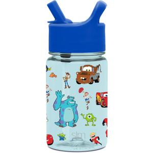 Simple Modern Disney Kids Water Bottle Plastic BPA-Free Tritan Cup with Leak Proof Straw Lid | Reusable and Durable for Toddlers, Girls and Boys | Summit Collection | 12oz, Pixar Pals