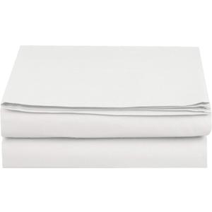 Elegant Comfort Premium Hotel Quality 1-Piece Flat Sheet, Luxury and Softest 1500 Premium Hotel Quality Microfiber Bedding Flat Sheet, Wrinkle-Free, Stain-Resistant, Twin/Twin XL, White