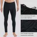 Ubestyle UPF 50+ Men's Active Surfing Water Leggings Swim Pants Swim Tights Beach Pants Sun Protective (Black)