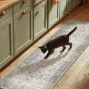 Washable Kitchen Rug Runners for Hallways: 2'6"x8' Bedroom Rug Non Slip Low-Pile Stain Resistant Soft Indoor Floor Carpet Runner for Indoor Entryway Hallways Kitchen Laundry Room Beside Farmhouse