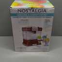 Nostalgia Snow Cone Shaved Ice Machine - Retro Table-Top Slushie Machine Makes 20 Icy Treats - Includes 2 Reusable Plastic Cups & Ice Scoop - Retro Red