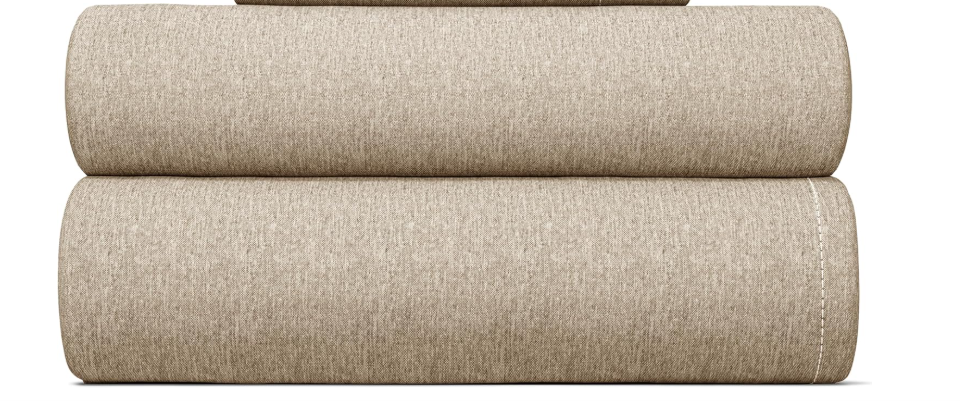 Queen Size 2 Piece Sheet Set - Comfy Breathable & Cooling Bed Sheets Set - Hotel Luxury Bedding for Women, Men, Kids, Teens, Boys & Girls - Deep Pockets, Soft & Wrinkle Free - Beige (Heathered Sheets)