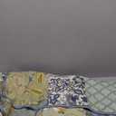 NEWLAKE Quilt Set California King Size, 100% Cotton Patchwork Green Bohemian Quilt Sets, Reversible Bedspread Lightweight and Breathable for All Seasons, Soft Quilted Bedspread with 2 Pillowcases (Bohemian Floral)