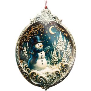 Christmas Ornament 2025 - Snowman Ornament - Snowman Ornaments for Christmas Tree - Acrylic Christmas Ornaments - Christmas Ornament 2025 - White Elephant Gifts - Xmas Tree Funny Decoration