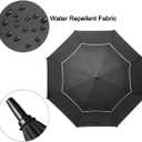 G4Free 68Inch Automatic Open Golf Umbrella Oversize Extra Large Double Canopy Vented Windproof Waterproof Stick Umbrellas