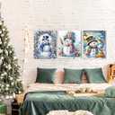 3 Pack Diamond Art Kits for Adults, Christmas Diamond Painting Kits for Beginners, Snowman Diamonds Art Painting Kits, Cute 5D Round Full Drill Crafts Kits Home Decor Gifts 11.8x15.7inch (DP01450)