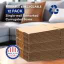 BOX USA Moving Boxes Large 20"L x 20"W x 15"H 12-Pack - Corrugated Cardboard Box for Shipping, Mailing, Packing, Packaging and Storage