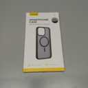 Lamicall Magnetic Case for iPhone 15 Pro Max, for Magsafe - [Diamond Textured Anti-Slip Edge] [Military Grade Shockproof Protection] Translucent Hard Slim Magnet Protective Cover (Black)