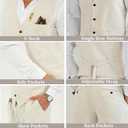 Mens Linen Suit 2 Piece Short Suits for Men Casual Summer Beach Wedding Suit Linen Vest Shorts Set (Green, L)