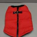 Gooby Padded Vest Dog Jacket - Solid Red, Medium - Warm Zip Up Vest Fleece Jacket with Dual D Ring Leash Water Resistant for Small to Medium Dogs