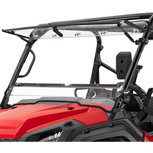 StarknightMT Flip Windshield Compatible with 2016+ Pioneer 1000 1000-5 1000-6, Windproof Full Windows Scratch Resistant Clear Fold Windshield