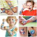 10 Sheets Shark Temporary Tattoos Birthday Themed Party Supplies Decoration Favors Cartoon Cute Sticker for Kids Boys Home Activity Class Prizes Carnival Christmas Rewards (green)