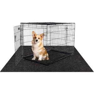 MODIGT Dog Crate Pad Liner for Kennel Training, 29"48" Under Pet Cage Mat Absorbs, Waterproof, Non-Slip, Washable Puppy Pee Pad to Protect Floors (Charcoal)