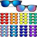 Kids Sunglasses Bulk for Ages 3-5 4-8 8-12 & Adults, 32 Pack Party Favors Neon Sunglasses with UV400 Protection, Great Gift for Birthday Supplies, Beach, Summer Pool Party, Goody Bag for Boys Girls