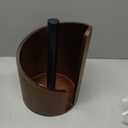Paper Towel Holder Countertop with Wood Round Base and Iron Holder,Holds Mega Roll,Holder Stand for Kitchen Roll Organize,Wooden Paper Towel Holder for Kitchen Dining Table Home Decor, 11.5"L x 8.25"W