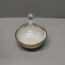 Ciieeo Ceramic Dessert Bowl with Lid 5.2 Inch Baking Ramekin Pudding Fruit Bowl for Home Parties and Gatherings Food Storage (White)