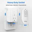 TiFFCOFiO Remote Control Outlet Plug, Indoor Wireless Light Switches, 100ft Range Remote Control, 15A/1875W, ETL Listed