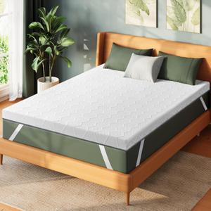 4 Inch Firm Mattress Topper Full Size, High Density Memory Foam Bed Toppers - Extra Support and CertiPUR-US Certified Comfort