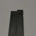 MOROBOR Self-Stick Rectangular Sliding Door Pulls, 2 PCS Matte Black Aluminum Alloy Flush Pull Punch-Free Handle for Windows Cabinets (Matte Black)