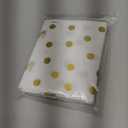 KUPOO 50Pcs Candy Cookies Plastic Drawstring Gift Bags 6X9 Inch Gold Dot Treat Bags for Birthday Party Wedding Festival Gift Wrapper (Gold Dot)