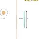 Frcctre 200 Pack 16 Inches Bamboo Plant Stakes, Bamboo Plant Sticks with 200 Pcs 4" Wires, Plants Garden Sticks Wooden Sign Posting Garden Support for Tomatoes, Floral, Potted Plants, Crafts