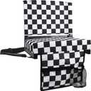 SPORT BEATS Stadium Seats with Back Support Bleacher Chairs with Back and Cushion Thick Padded Bleacher Seats Includes Shoulder Strap Check 1pc Regular - 17" W x 12" D x 16.5" H