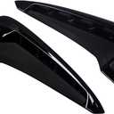 Car Xdrive Emblem Shark Gills Side Air Flow Fender Vent Decoration Cover Trim for BMW X5 f15 X5M F85 2014-2018 (Black+M)