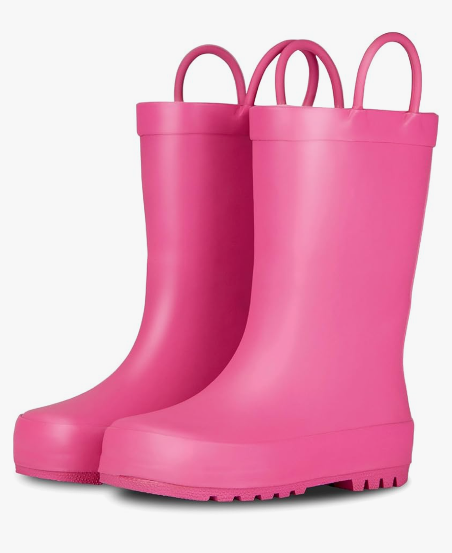Lone Cone Premium Natural Rubber Rain Boots for Toddlers and Kids with Solid Design 4T