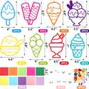 3 x WorldBazaar Ice Cream Suncatcher Crafts 16 Sets Classroom Activities