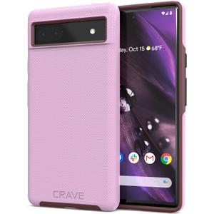 Crave Dual Guard for Google Pixel 6a Case, Shockproof Protection Dual Layer Case for Google Pixel 6a - Lilac