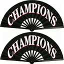 26 Inch Clacking Fan 2 Pack for Line Dancing & Boots On The Ground, Large Folding Hand Fan for Country Dancing, Rave Festival Performance, Black
