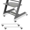 High Chair Wheels - Universal Swivel Casters for Stokke Tripp Trapp: Enhance Mobility & Convenience with 360° Silent Wheels, Safety Locks & No-Scratch Design, No-Drill Installation -White