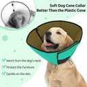 Queenmore Dog Cone, Soft Dog Cones for Dogs, Dogs Cone Collar After Surgery for Neutering, Breathable Pet Cone, Adjustable E-Collar Alternative to Stop Licking, Green XL
