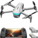 SIMREX GPS Drone with Camera for Adults 4K, Brushless Motor Drones for Beginners ,5G WiFi FPV Foldable, Auto Return , Optical Flow & Altitude Hold,Gesture Control,Follow Me, Waypoint Flight, Toys Gifts for Teen Boys (Gray)