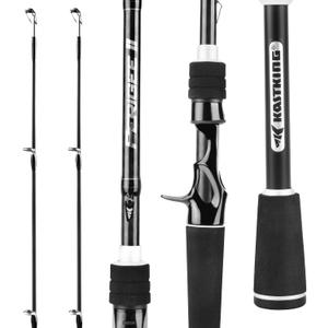 KastKing Perigee II Spinning & Casting Fishing Rods, Fuji O-Ring Line Guides, 24 Ton Carbon Fiber Casting and Spinning Rods - Two Pieces,Twin-Tip Rods and One Piece Rods
