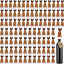 Nuenen 100 Pcs Mini Santa Hats 2.4x4.7 Inch Christmas Mini Elf Hats for Crafts Gifts Wine Bottle Xmas Party Table Decorations