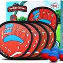 Toss and Catch Ball Game Outdoor Toys for Kids Baseball Pool Yard Outside Game Toys for Boys and Girls, Toddler Baseball Training Glove with 4 Paddles and 4 Balls