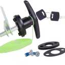 Truck Topper Fastener Heavy Duty T-Handle Lock for Leer/Snugtop Camper Shell - Universal Replacement Locking Handles with Keys, Secure Truck Cap Clamps & Tailgate Lock Accessories (Left Lock)