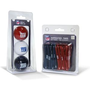 Team Golf NFL Logo Imprinted Golf Balls (3 Count) & 2-3/4" Regulation Golf Tees (50 Count), Multi Colored (One Size)
