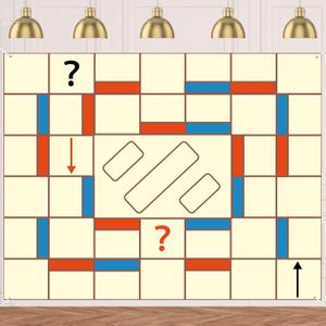 Maze Theme Board Game Family Friends Truth or Dare Banner Backdrop Bachelorette Party Wedding Entertainment Holiday Party Supplies Decorations (04)