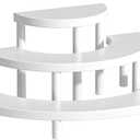 3 Tier Risers Display Stand,Wooden Cupcake Holder Stand,Rustic Cologne and Perfume Organizer for Women,Dessert Table Display Set for Party (White)