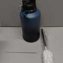 Swigina [2-IN-1 LID] 64 oz Insulated Water Bottle with Silicone Boot (48hrs Cold/24hrs Hot) - DIY Stickers, Leakproof, BPA Free, Half Gallon (Cyan Black)