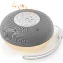 YEVIK Portable Sound Machine for Baby, Soothing Sleep Assistant with 39 Sounds & Night Light for Nursery, Travel, Kids & Adults (USB-C Rechargeable, Auto-Off Timer) (Silver)