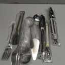 Serving Utensils Set for Partie, Silver Stainless Steel Metal Serveware Large Serving Spoons, Slotted Spoons, Forks, Tongs, Soup and Skimmer Spoon, Cake Server for Buffet, Catering, Entertaining 15pcs