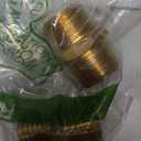 1/2 inch x 1/2 inch NPT Brass Hex Nipple Male Pipe Adapter, Thread 0.75" OD to 0.75" OD (2 Piece)