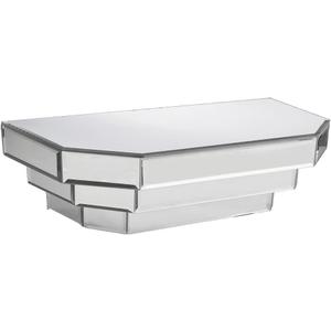 Howard Elliott Collection Mirrored Floating Wall Shelf for Home Decor, Silver Wall Mounted Modern Glass Shelf, Decorative Mirror Shelf for Living Room, Bathroom and Entryway, 6 x 16 x 7 Inch