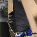 6PCS Trampoline Replacement Poles and 14FT Enclosure Net with Solar Light, Universal Trampoline Replacement Net and Enclosure Pole with Caps & Hardware, Fits 14FT Round Frame with 6 Straight Pole