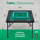 Queensell 35" Folding Game Table, Domino Table, Mahjong Table with Heavy-Duty Legs - 35 x 35 x 27 Inches with Storage Bag Double Sided Mat