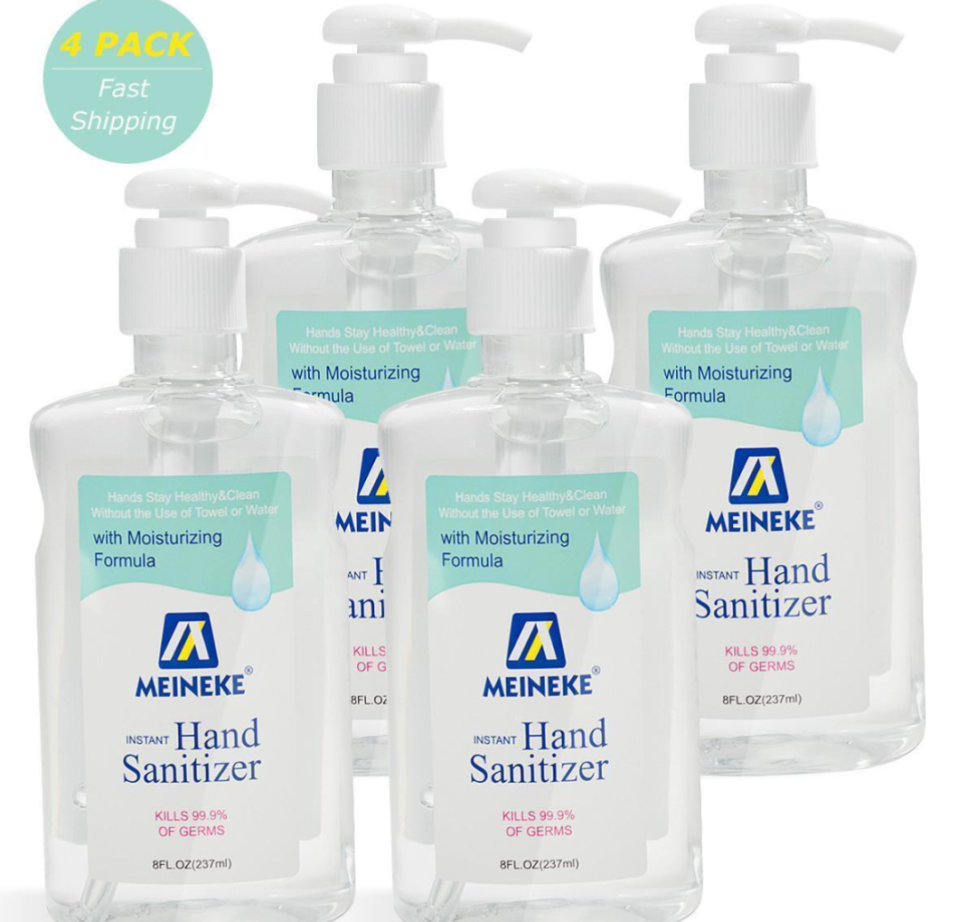 8 Fl. Oz. Advanced Hand Sanitizer Gel with 62% Alcohol Based,4 Pack